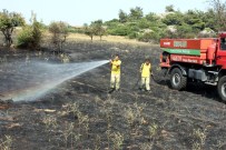 YANGIN HELİKOPTERİ - Çanakkale'de Tarım Arazisi Yangını