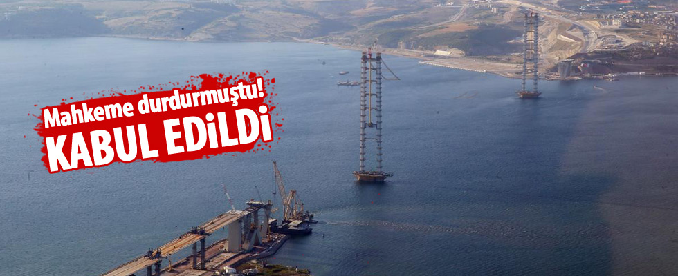 3. köprü inşaatında yeni gelişme