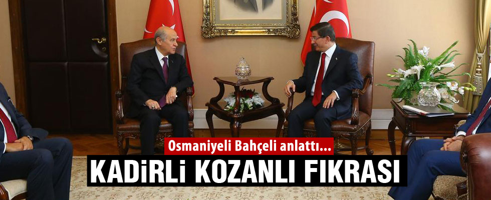 Bahçeli'nin Davutoğlu'na anlattığı fıkra