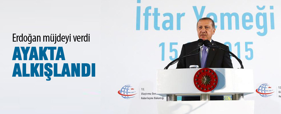 Erdoğan müjdeyi verdi, ayakta alkışlandı