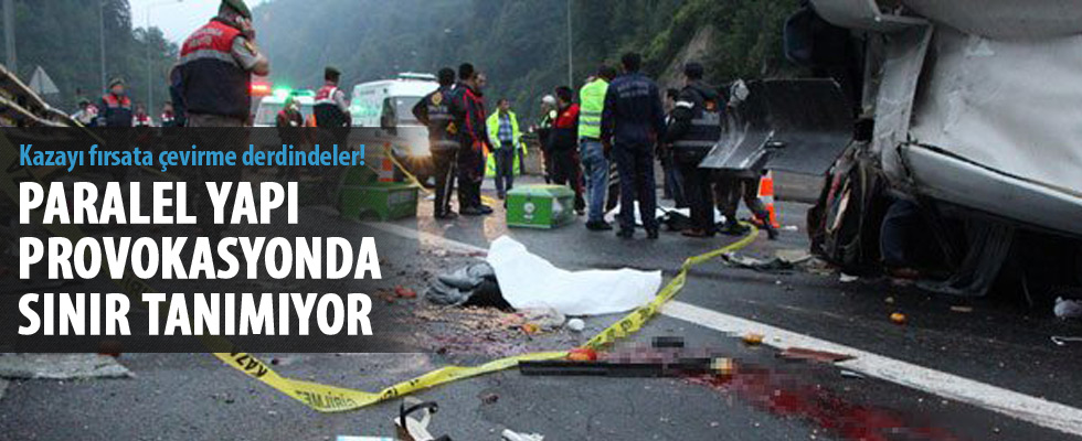 Paralel yapı otobüs kazasını fırsata çevirme derdinde!