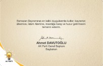 İLETİŞİM MERKEZİ - Davutoğlu'ndan Bayram Tebrik Kartı