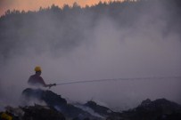 İŞ MAKİNASI - Muğla'da Çöplük Yangını