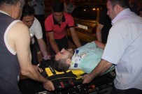 Otomobilin Aracına Çarptığı Sürücü Hastanelik Oldu