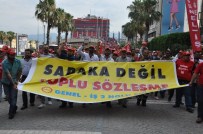 İŞ BIRAKMA EYLEMİ - İzmir'de belediye işçileri iş bıraktı