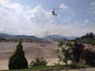 Karabük'te Yangın Helikopteri Konuşlandırıldı