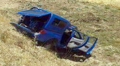 Askeri Araç Şarampole Yuvarlandı