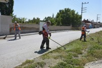 ÇUKURHISAR - Tepebaşı'ndaki Boş Arazilerde Yabani Ot Temizliği