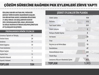 PKK'nın eylemleri 2015'te zirve yaptı