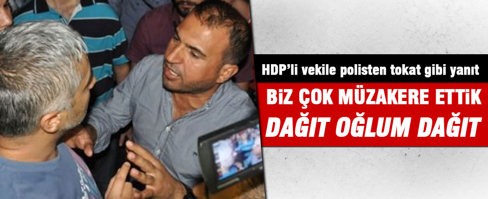 Polisten HDP'li vekile müzakere dersi