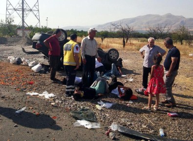 Malatya'da Otomobil Devrildi Açıklaması 7 Yaralı