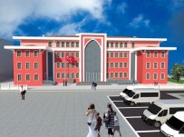 OKUL BİNASI - Atatürk Ortaokulu Yeni Binası Hızla Yükseliyor