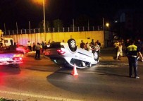 Takla Atan Otomobildeki 2 Kişi Yaralandı
