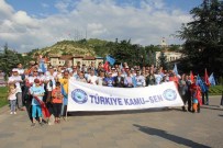 KAN GÖLÜ - Kamu-Sen Üyeleri, Doğu Türkistan'daki Çin Zulmünü Protesto Etti