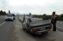 Afyonkarahisar'da Otomobil Devrildi Açıklaması 5 Yaralı