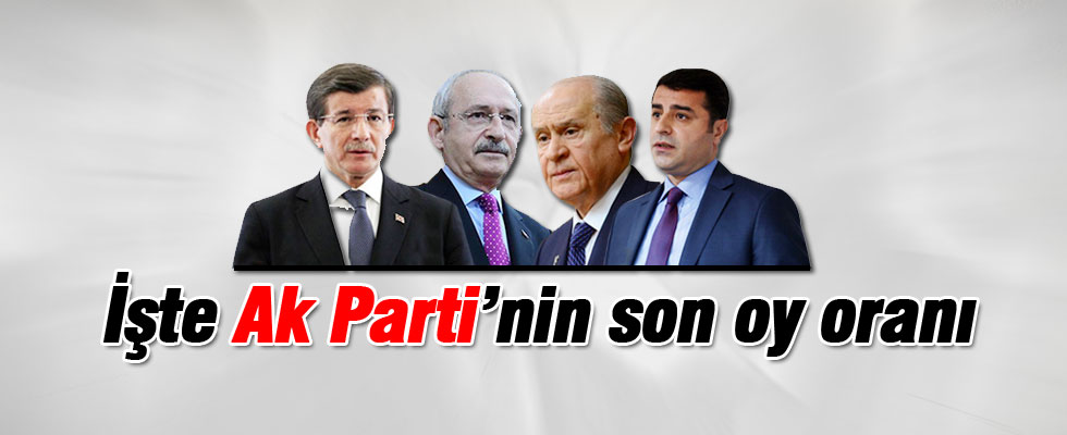 İşte Ak Parti'nin son oy oranı