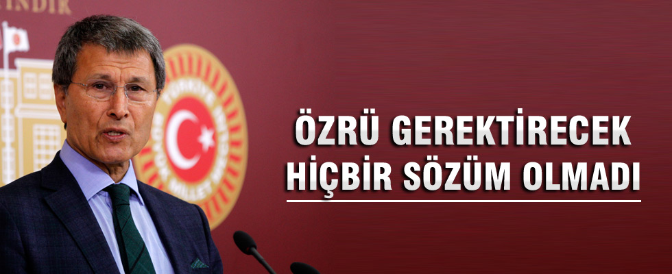 Yusuf Halaçoğlu: O sözler için istifa etmeyeceğim