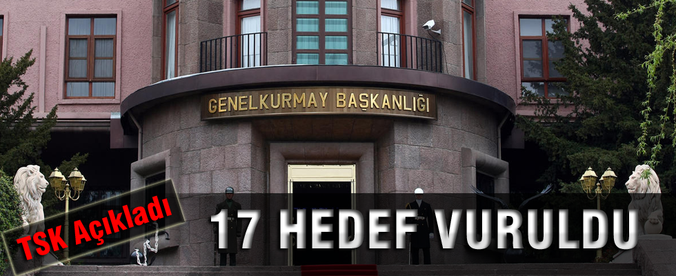 PKK'ya hava operasyonu: 17 hedef vuruldu