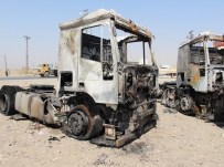 BAŞVERIMLI - Habur Sınır Kapısı Yakınlarında 2 Tır Ateşe Verildi