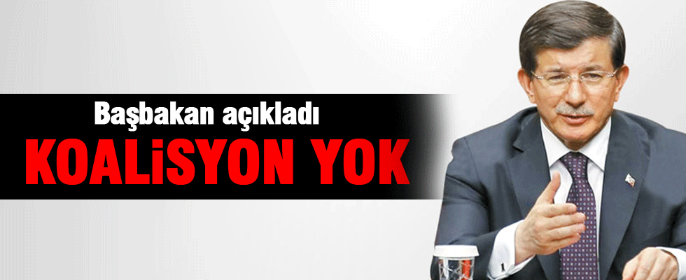 Başbakan Davutoğlu: Hükümet ortaklığı kuracak zemin olmadığı anlaşılmıştır