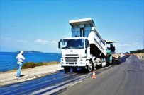 CUNDA ADASı - Ayvalık Belediyesi Sıcak Asfalt Çalışmalarını Aralıksız Sürdürüyor.