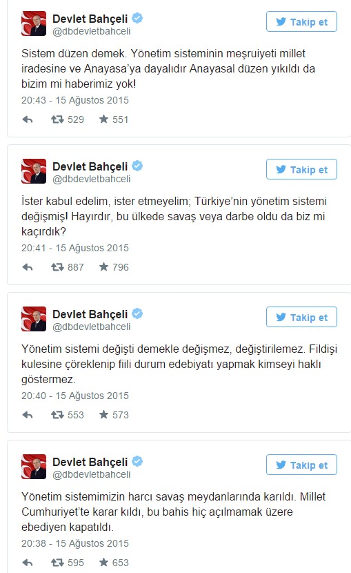 Devlet Bahçeli'den Erdoğan'a sert sözler