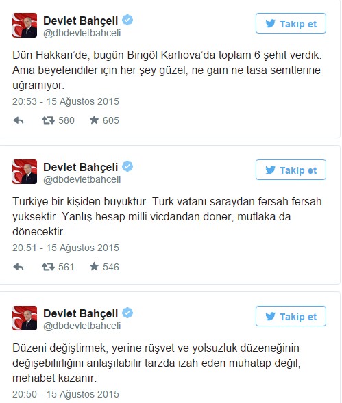 Devlet Bahçeli'den Erdoğan'a sert sözler