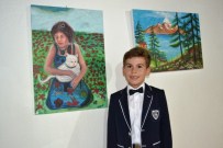 FARUK ÖZDEMIR - 10 Yaşındaki Ressam İlk Sergisini Açtı