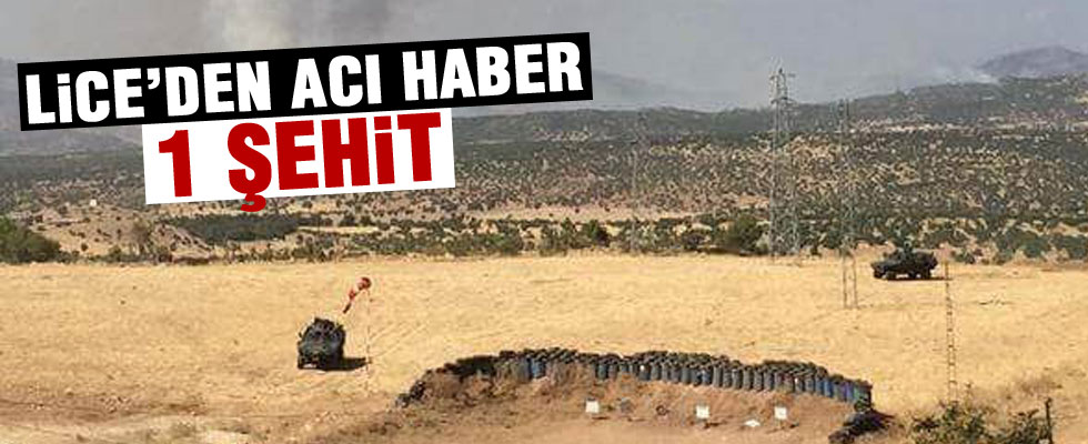 Lice'de çatışma: 1 şehit