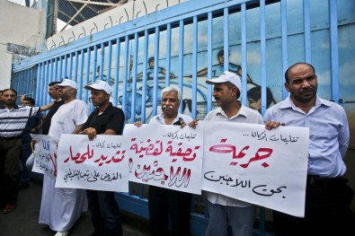 Gazze'de UNRWA Protestosu