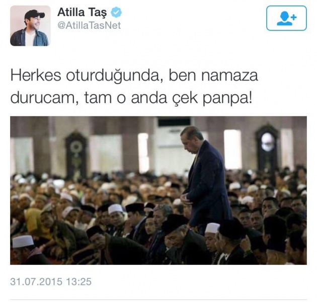 Atilla Taş, Erdoğan tweetiyle baltayı taşa vurdu