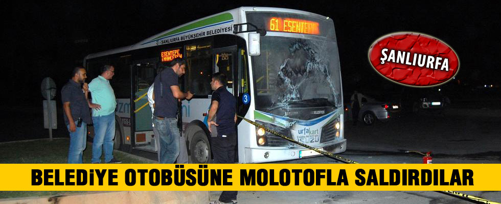 Şanlıurfa'da Belediye Otobüsüne Molotofkokteyli Saldırı