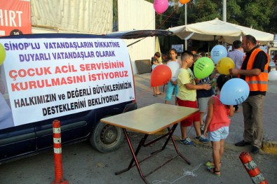 Sinop Devlet Hastanesine Acil Servis Kurulması İçin Balonlu Kampanya