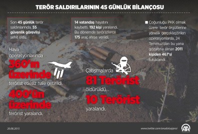 Terör Saldırılarında 45 Günlük Bilanço
