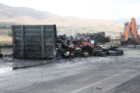 Kimyasal Yağ Yüklü Tır Alev Alev Yandı