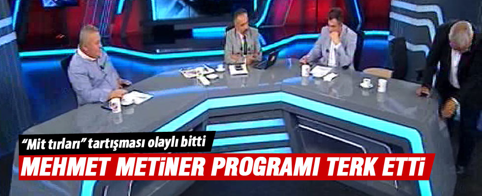 Mehmet Metiner programı terk etti