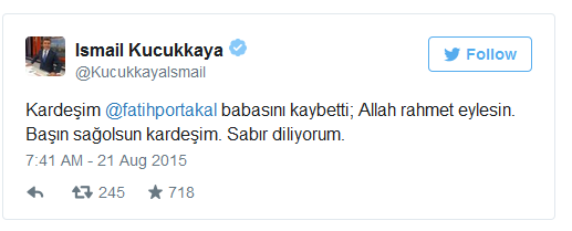 Fatih Portakal'ın acı günü