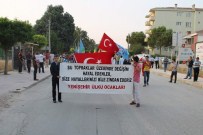 TERÖRE LANET - Şehitler İçin Bayraklarla Yürüdüler