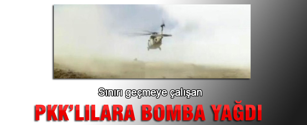 Sınırı geçmeye çalışan PKK'lılara bomba yağdı