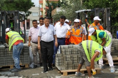 Erzin Belediyesi Parke Yol Yapımına Kurban Keserek Başladı