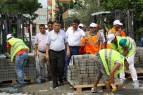 SU ŞEBEKESİ - Erzin Belediyesi Parke Yol Yapımına Kurban Keserek Başladı