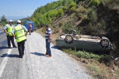Muğla'da Otomobil Takla Attı Açıklaması 1 Yaralı