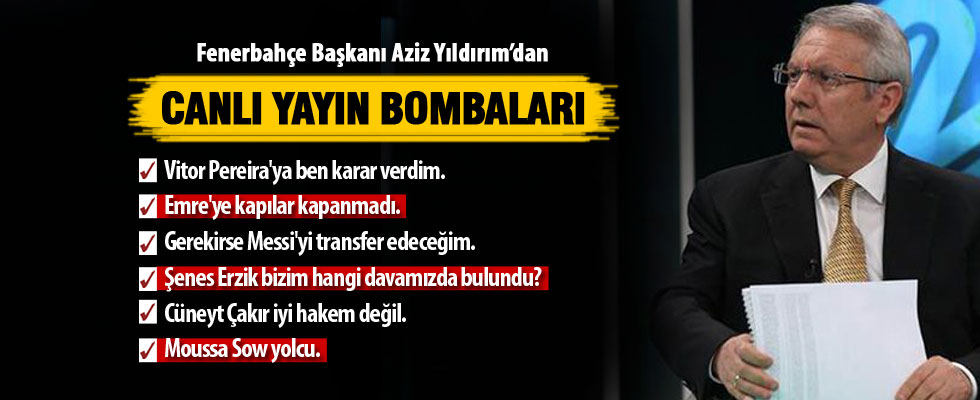 Aziz Yıldırım: Affetmem gönderirim