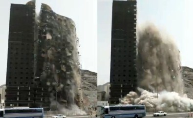 Devasa bina böyle çöktü