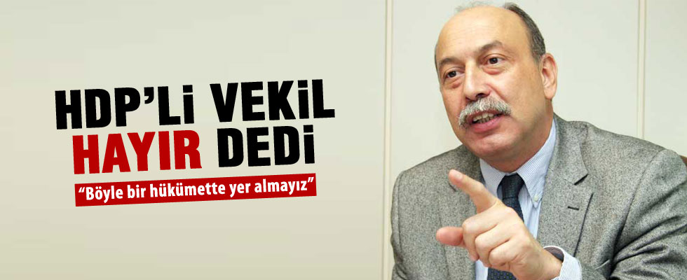 HDP'li Levent Tüzel, kabinede yer almayacağını açıkladı