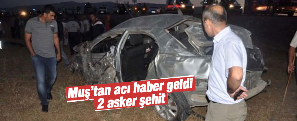 Muş’ta trafik kazası: 2 asker şehit