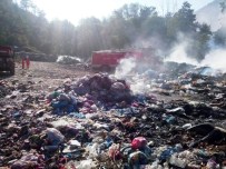 Çöp Depolama Alanında Çıkan Yangın Korkuttu