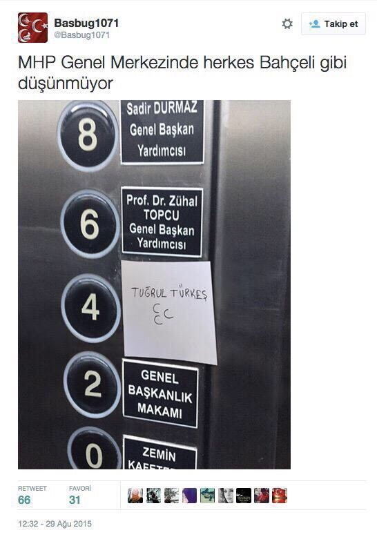 MHP asansöründe Türkeş krizi