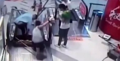 Çin'de bir yürüyen merdiven kazası daha