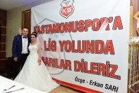 KASTAMONUSPOR - Fanatik Çift, Düğünlerinde Kastamonuspor'a Başarılar Diledi
